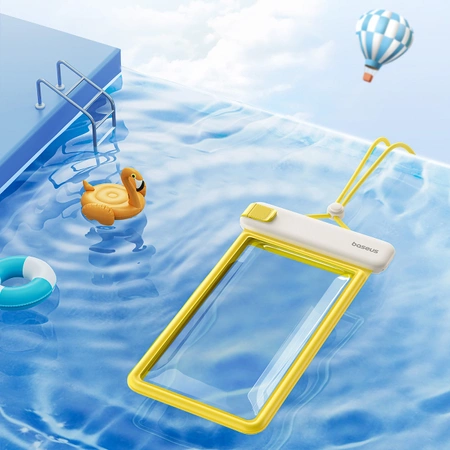 Baseus DeepDive-Gehäuse wasserdicht IPX8 mit 4 Dichtungsschichten – weiß und gelb