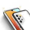 Klare 3in1 Hülle für Samsung Galaxy A72 4G Frame Gel Cover Schwarz