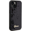 Guess Pailletten Script Metallhülle für iPhone 15 – Schwarz