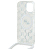 Karl Lagerfeld KLHMP15SHCKCKLCT iPhone 15 / 14 / 13 6.1" transparent hardcase IML Crossbody Monogram Karl & Choupette Head MagSafe