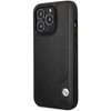 Original Case IPHONE 14 PRO BMW Hardcase Leather Blue Dots (BMHCP14L22RBDK) black