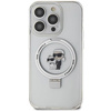 Karl Lagerfeld KLHMP14LHMRSKCH iPhone 14 Pro 6,1&quot; weiß/weiß Hardcase Ringständer Karl&amp;Choupette MagSafe