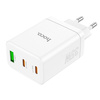 HOCO ładowarka sieciowa 2 x Typ C + USB A QC PD 35W N33 biała