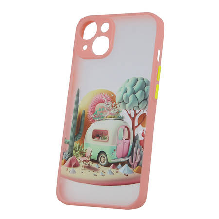 Nakładka Ultra Trendy do iPhone 14 6,1" Travel różowa