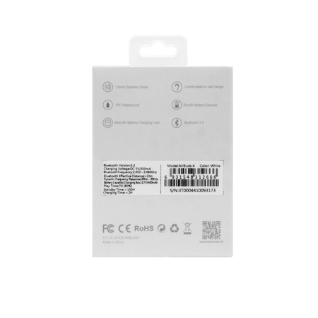 blackview SŁUCHAWKI BLUETOOTH biały TWS AirBuds 4