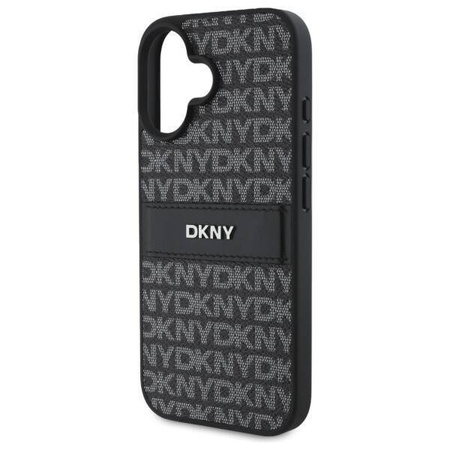 Original Case IPHONE 16 DKNY Hardcase Texture Pattern Tonal Stripe (DKHCP16SPRTHSLK) black