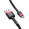 Baseus Cafule Cable - Dwustronny kabel połączeniowy micro USB na USB QC 3.0, 1.5 A, 2 m (czerwony/czarny)