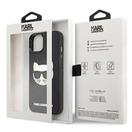 Karl Lagerfeld KLHCP13SCH3DBK 13 mini 5,4 &quot;schwarz / schwarzes Hardcase 3D Rubber Choupette