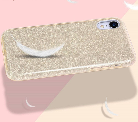 Nakładka Glitter 3w1 do Samsung A35 5G złota