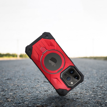 Futerał Armor Mag Cover kompatybilny z MagSafe do IPHONE 11 PRO czerwony