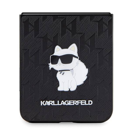Oryginalne Etui KARL LAGERFELD Hardcase KLHCZF5SAPCHNPK do Samsung Z Flip 5 (Saffiano Mono Choupette PIN / czarny)