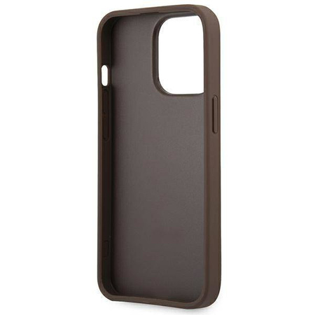 Guess 4G Big Metal Logo - Etui iPhone 14 Pro (brązowy)