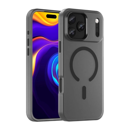 Etui Magnetic Abrasive na iPhone 17 Pro kompatybilne z MagSafe - matowe czarne