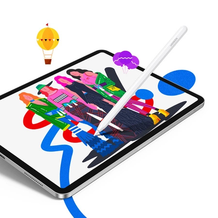 Rysik Ugreen LP653 z ładowaniem bezprzewodowym do tabletów iPad - biały