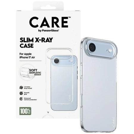 CARE by PanzerGlass Fashionable X-Ray Soft Basic Case for iPhone Air - Transparent