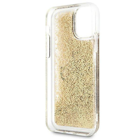 Original Handyhülle IPHONE 11 Guess Hardcase 4G Big Liquid Glitter (GUHCN61LG4GGO) gold