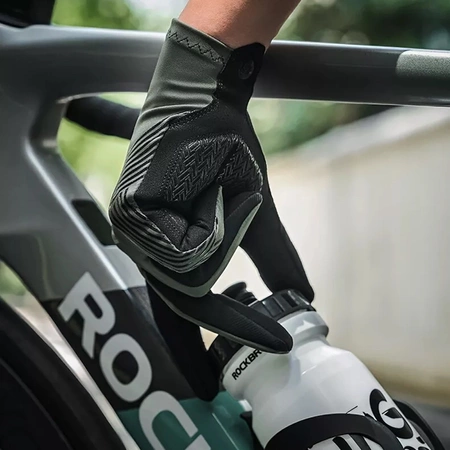 Rockbros 16110006003 stoßdämpfende Fahrradhandschuhe Größe L – Grün und Schwarz