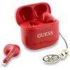 Słuchawki TWS Guess Glossy Effect Printed Classic Logo & Charm - czerwone
