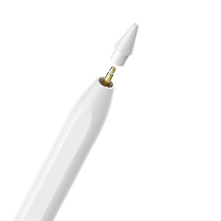 BASEUS rysik do telefonu pojemnościowy Stylus Writing 2 Lite LED (wersja aktywna + kabel USB A do Lightning 8-pin) 130 mAh biały P80015806211-03/BS-PS028