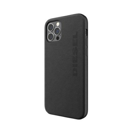 Diesel Moulded Case Premium LeatherWrap iPhone 12 Pro Max czarny/black 42517