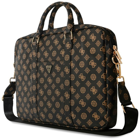 Bag LAPTOP 16" Guess 4G Peony Front Pocket Zipper Triangle Logo black