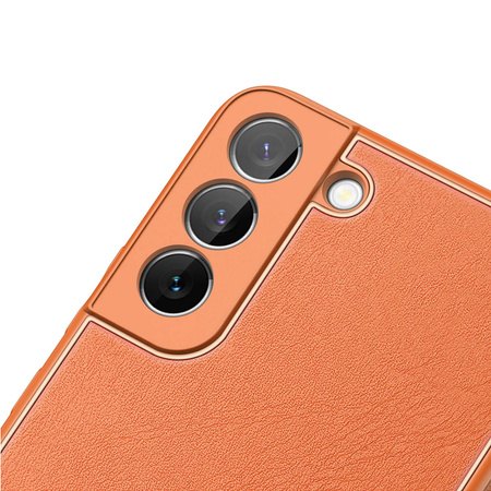 Dux Ducis Yolo elegante Hülle aus ökologischem Leder für Samsung Galaxy S22+ (S22 Plus) orange