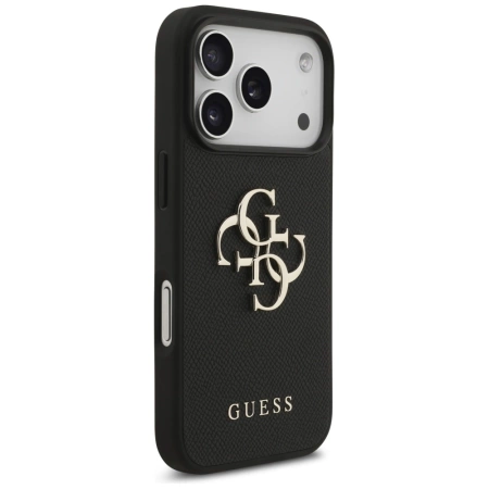 Etui Guess Grained Big 4G & Classic Logo na iPhone 17 Pro - czarne