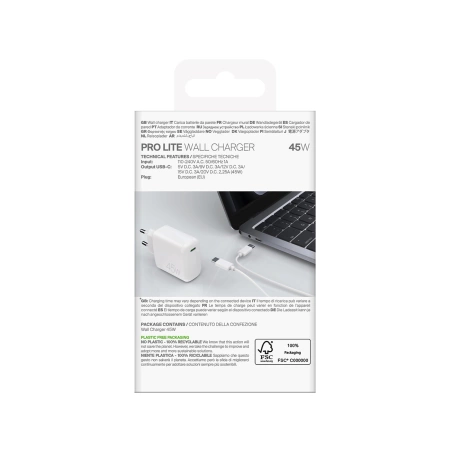 Puro PROLITE 45W USB-C Wandladegerät - Weiß