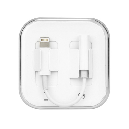 Adapter HF/audio do iPhone Lightning 8-pin do Jack 3,5mm BOX (w pudełku, żeński)