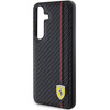 Oryginalne Etui FERRARI hardcase Carbon Printed Line FEHCS24SN3DUR do Samsung Galaxy  S24 Czarny