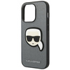 Karl Lagerfeld Saffiano Karl Head Patch Case – Etui iPhone 14 Pro (srebrny)