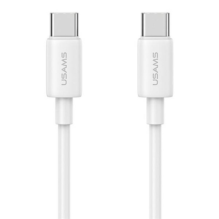 USAMS Kabel USB-C na USB-C 60W 1m Fast Charging YD Series biały/white SJ711USB02 (US-SJ711)