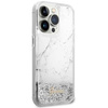 Guess GUHCP14LLCSGSGH iPhone 14 Pro 6,1" weiß/weißes Hardcase Liquid Glitter Marble
