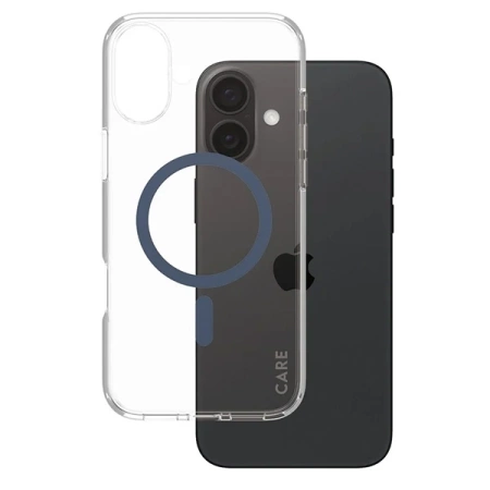 Etui CARE by PanzerGlass Flagship Case z MagSafe na iPhone 16 Plus - niebieskie