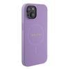Etui Guess Saffiano MagSafe do iPhone 15 - fioletowe