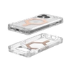 UAG Plyo Magsafe - Schutzhülle für iPhone 15 Pro kompatibel mit MagSafe (Eis-Roségold)