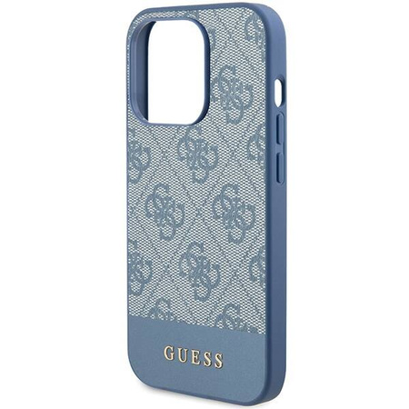 Oryginalne Etui APPLE IPHONE 15 PRO Guess Hardcase 4G Stripe Collection (GUHCP15LG4GLBL) niebieskie