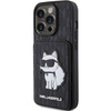 Karl Lagerfeld nakładka do iPhone 15 Pro Max 6,7&quot; KLHCP15XSAKCNSCK czarna hardcase Saffiano Cardslots and Stand Monogram Choupette