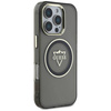 Original Handyhülle IPHONE 16 PRO MAX Guess IML Metal Mountain Logo MagSafe schwarz