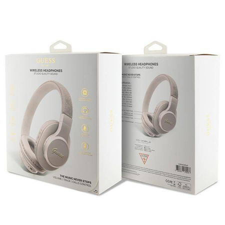 Guess Bluetooth On-Ear-Kopfhörer GUBH604GEMP rosa/rosa 4G Script