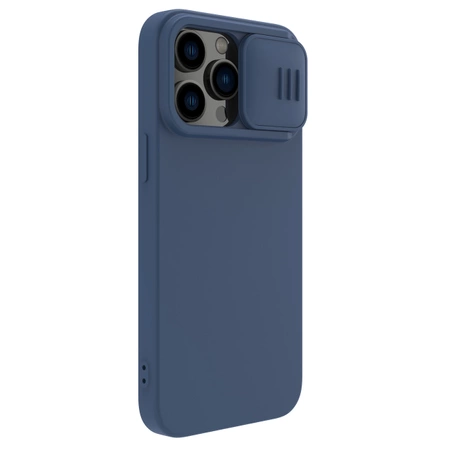 Nillkin CamShield Silky Silikonhülle iPhone 14 Pro Hülle mit Kameraschutz Blau