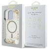 GUESS futerał do IPHONE 16 Pro Max kompatybilny z MagSafe GUHMP16XRGRGED (Resin Bottom Glitter) złoty