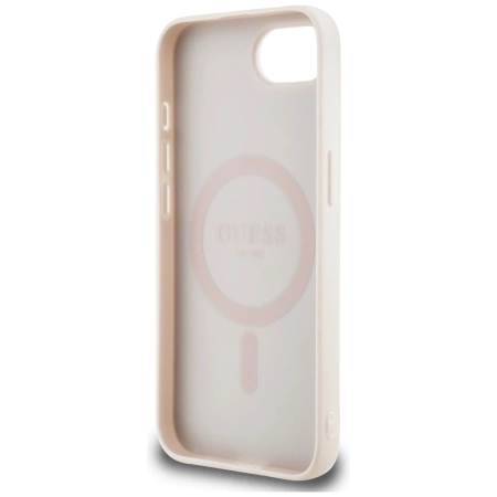 Guess 4G Flowers Print MagSafe iPhone 16e Hülle - Rosa
