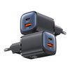USAMS Ład. siec. CC254 30W GaN USB-C/USB-A Fast Charging HC Series czarny/black CC254TC01