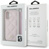 Original Case IPHONE 16 Karl Lagerfeld Quilted Initial Logo & Chain Strap pink