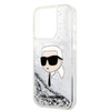 Karl Lagerfeld Liquid Glitter NFT Karl's Head - Etui iPhone 14 Pro Max (srebrny)