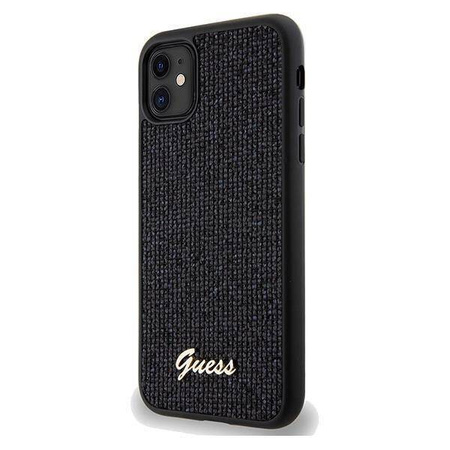 Guess nakładka do iPhone 11 GUHCN61PMSDGSK HC PU DISCO SCRIPT METAL czarna