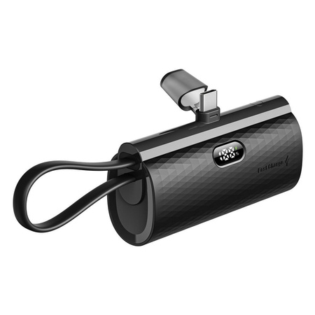 FORCELL Powerbank F-Energy Power Plug F5K3 5 000mAh z wbudowanym złączem Typ C PD 20W czarny
