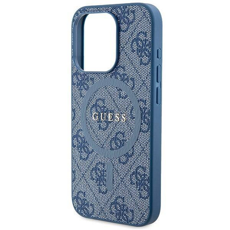 Oryginalne Etui GUESS Hardcase GUHMP14LG4GFRB do iPhone 14 Pro (Kompatybilny z Magsafe / 4G Ring classic logo / niebieski)