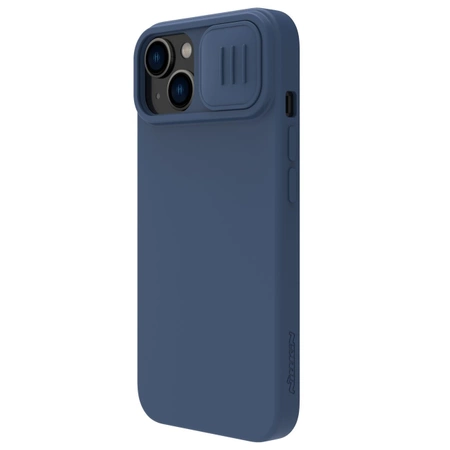 Nillkin CamShield Magnetische Silikonhülle iPhone 14 Plus Magnetische MagSafe-Abdeckung mit Kameraschutz Blau